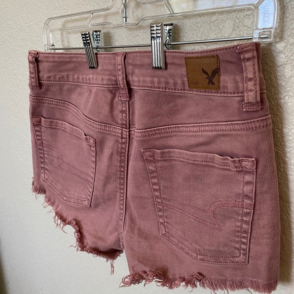 AE Mauve Distressed Shorts - Picture 6 of 7